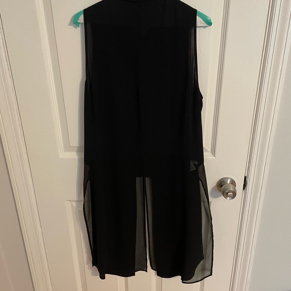 Bcbgeneration Collared High Low Black Button Down… - image 3